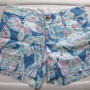 LILLY PULITZER CALLAHAN STYLE FLAT FRONT SHORTS- 00